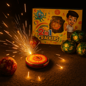 2 in 1 Crackers – Spinner & Crackling Balls Combo