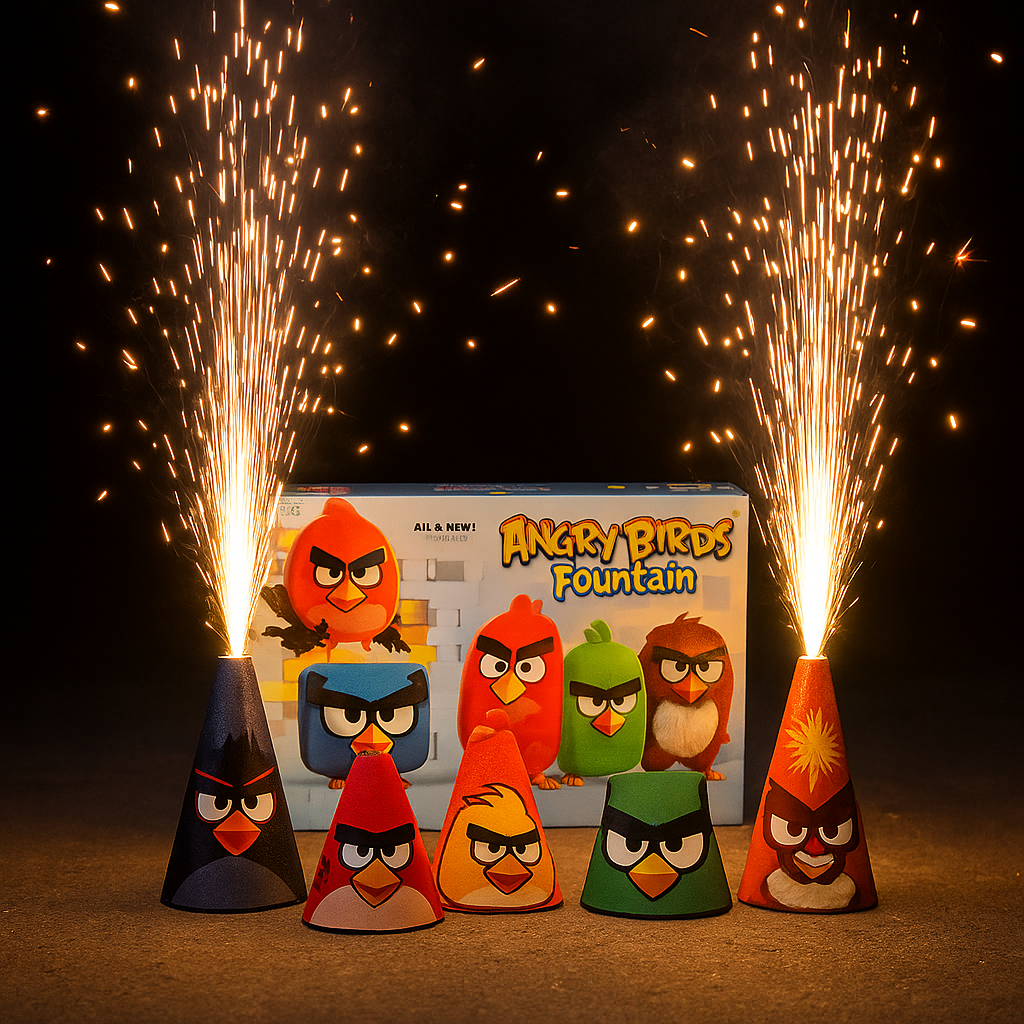 Angry Birds Fountain – Assorted Cone Set (6 pcs)