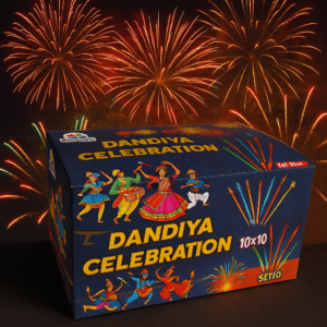 Dandiya Celebration – 10×10 Tail Shots (100-Shot Cake)