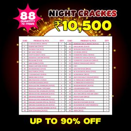 Night Crackers Pack  (72 Items / 88 Quantity) - Image 2