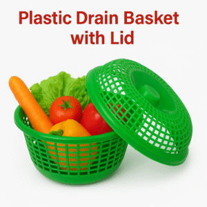Plastic Drain Basket with Lid