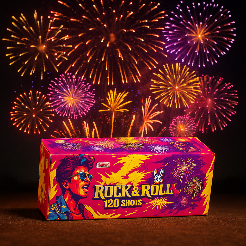 Rock & Roll – 120 Shots Multi-Color Eco-Friendly Fireworks
