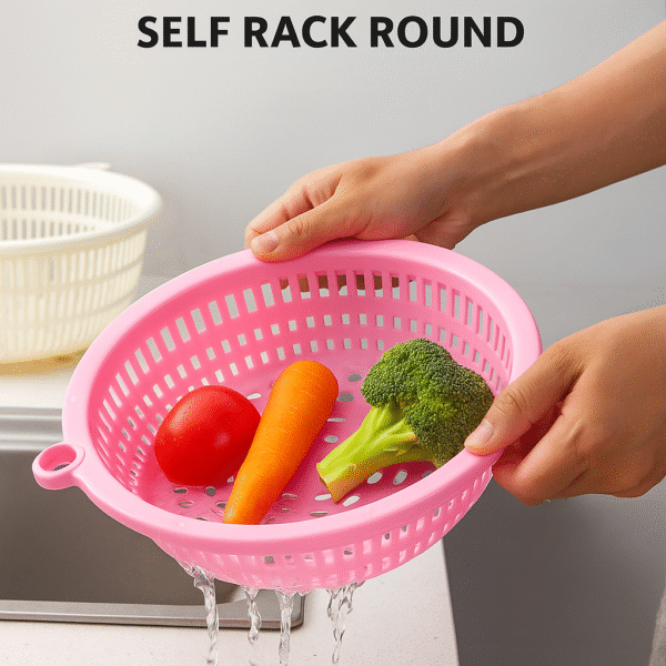 Self Rack Round (Plastic Drainer Basket)