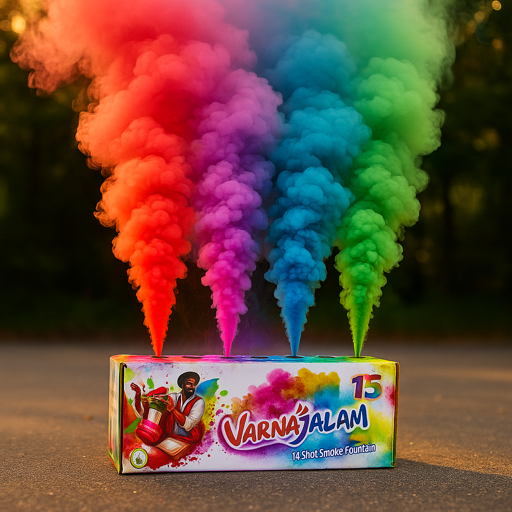 Varnajalam – 15 Shot Smoke Fountain