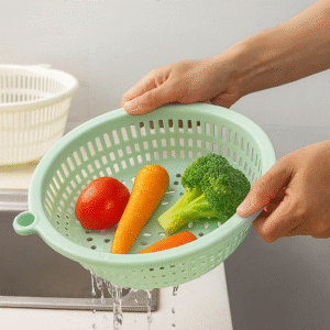 Self Rack Round (Green Plastic Drainer Basket)